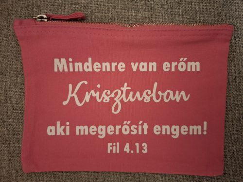 Mindenre van erőm Krisztusban, Keresztény feliratos neszeszer