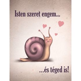 Isten szeret engem, keresztény hűtőmágnes