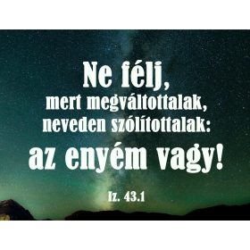Ne félj, mert megváltottalak, keresztény hűtőmágnes