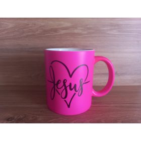 Jesus, Keresztény mintás, neon színű bögre