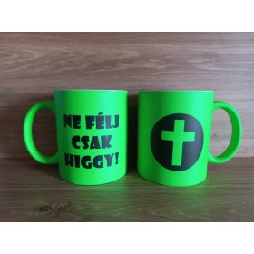 Keresztény bögre, neon színben
