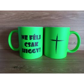 Keresztény bögre, neon színben